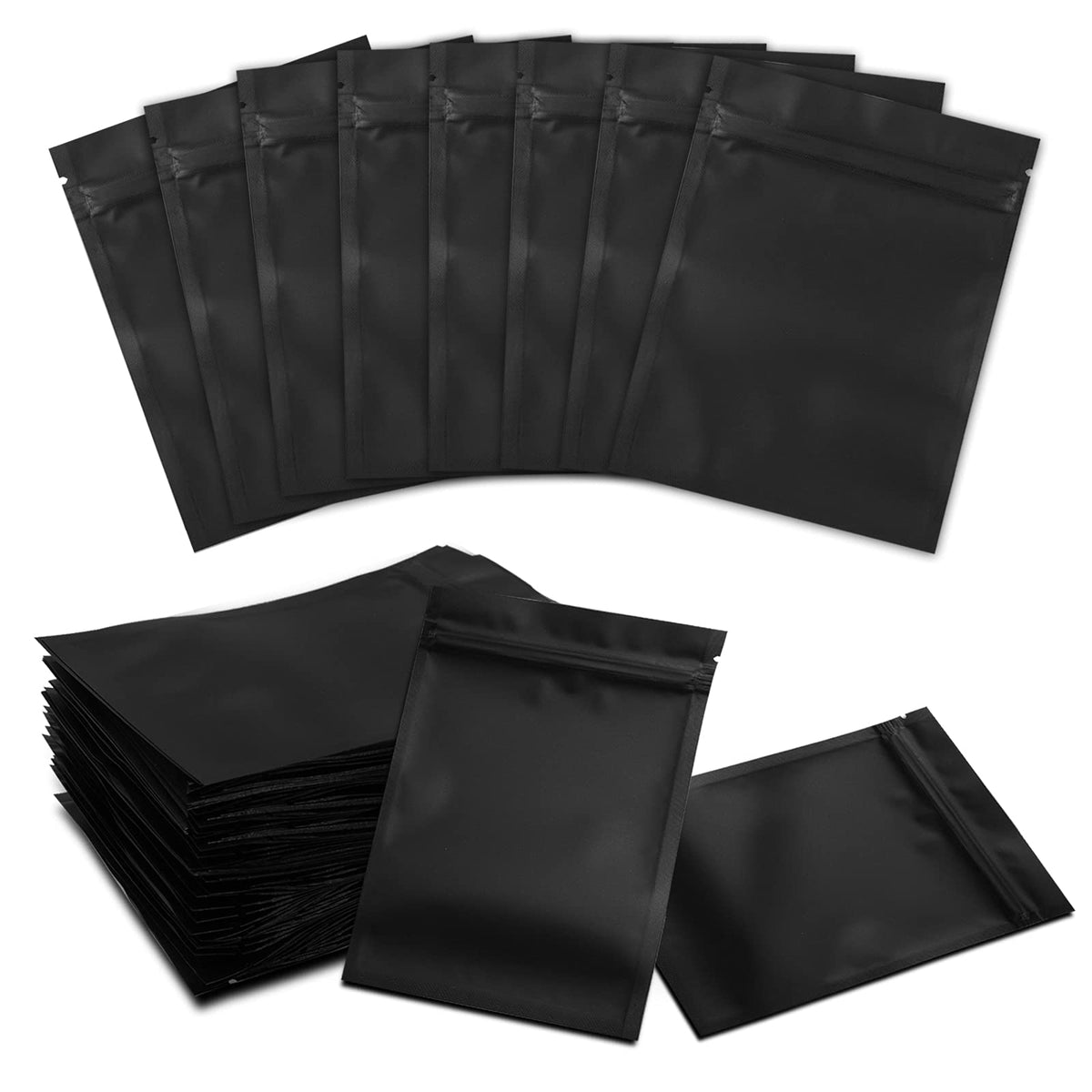 Gwybkq Resealable Bags for Food Storage 350 Pieces (4×6Inch Black)