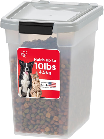 IRIS USA Dog Food Storage Container, Up to 54 lbs, Black, Made in USA