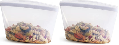 Stasher Premium Reusable Silicone Bag, Stand-Up Mega, Clear, 104 oz