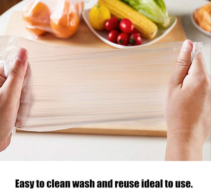BESTEASY Food Storage Bags, 16" X 20" Clear Plastic Produce Bags on a Roll, Durable Plastic Bags for Bread Fruits Vegetable 350 Bags/Roll (1 Roll)