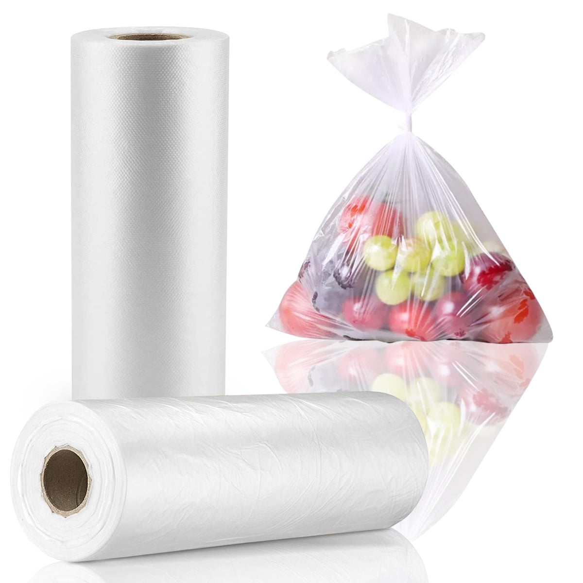 12” x 20” Plastic Produce Bags, Food Storage Bags 350pcs on a Roll