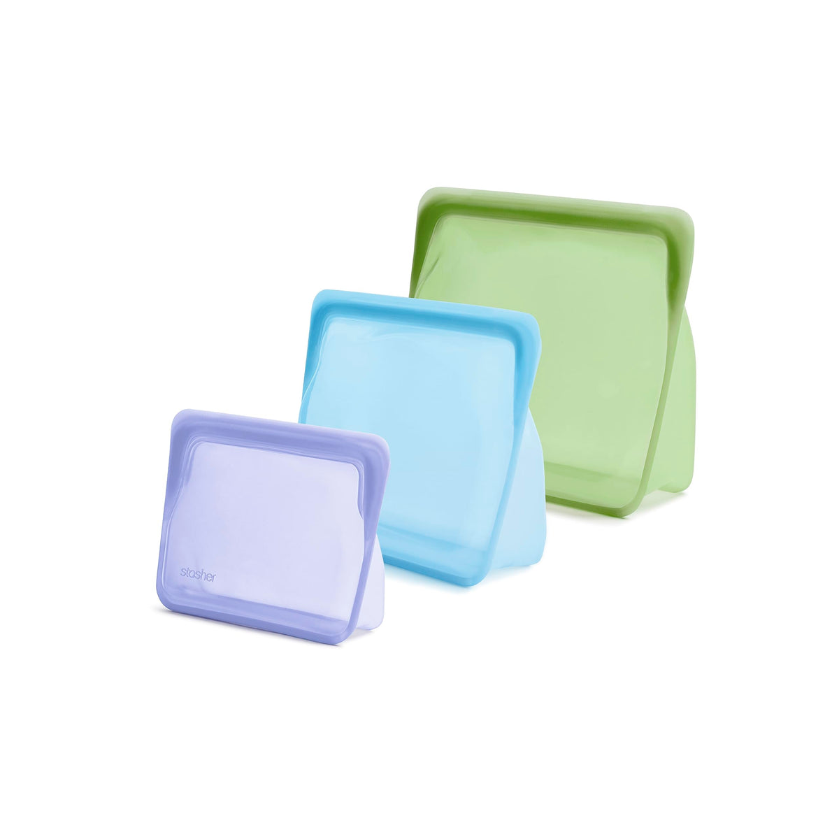 Stasher Premium Reusable Silicone Bag, Stand-Up Mega, Clear, 104 oz