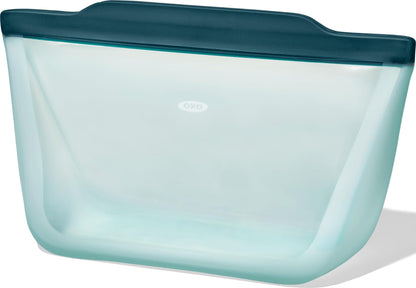 OXO Good Grips Silicone Reusable Bag - Stand-Up Quart (32 oz), Oat