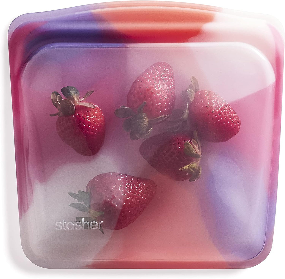 Stasher Premium Reusable Silicone Bag, Stand-Up Mega, Clear, 104 oz