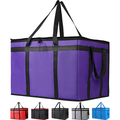 Bodaon Insulated Food Delivery Bag, XXXL Reusable Warming Bag, Black, 1Pk