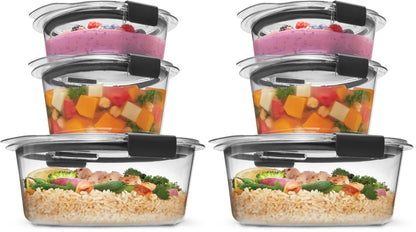 Rubbermaid Brilliance BPA Free 44-Piece Food Storage Containers Set Airtight Leak-Proof with Lids for Meal Prep Lunch and Leftovers