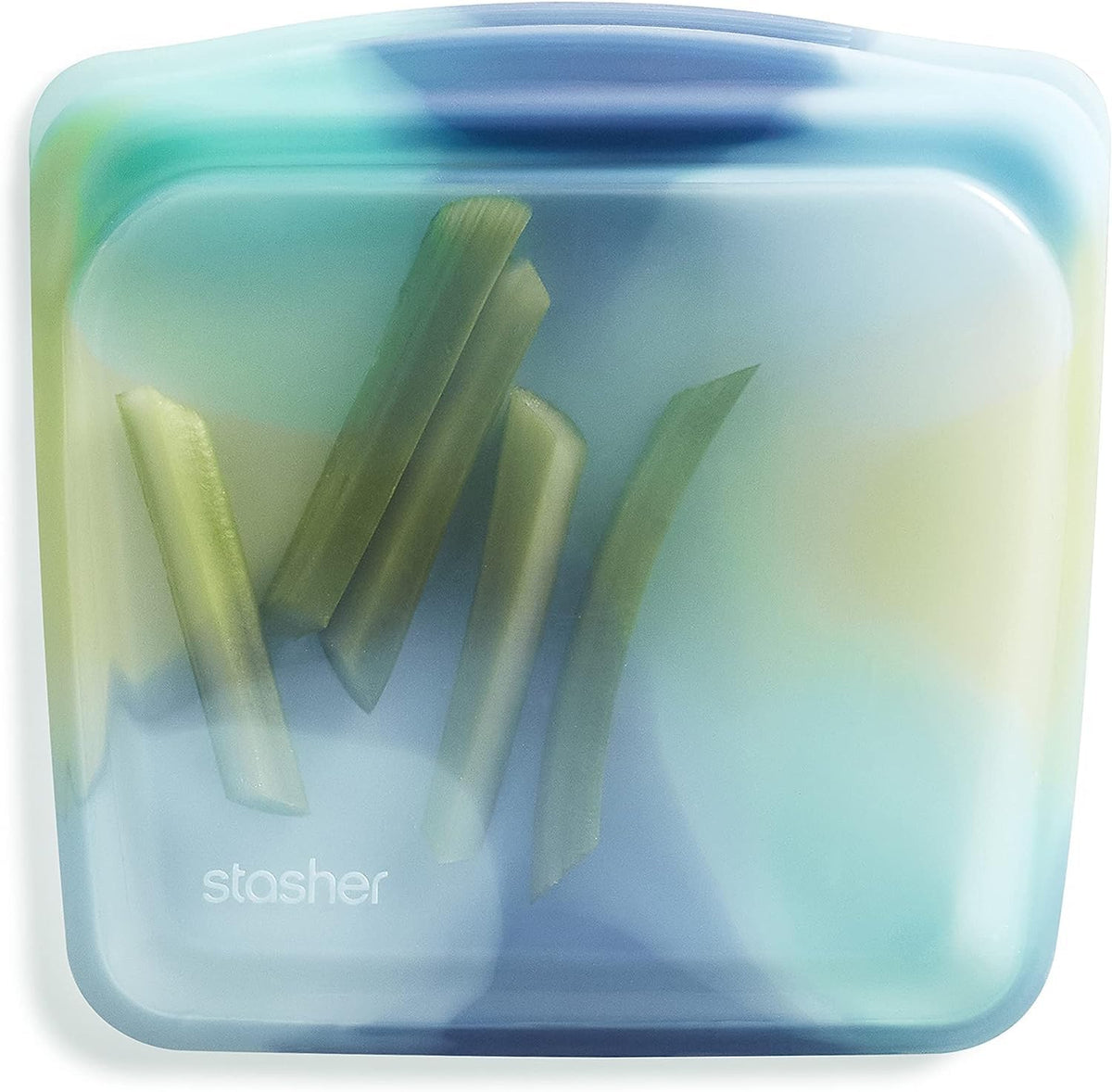 Stasher Premium Reusable Silicone Bag, Stand-Up Mega, Clear, 104 oz