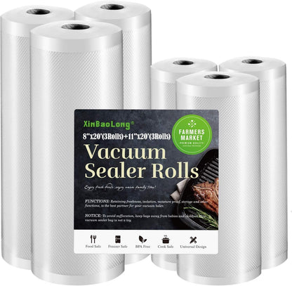 Vacuum Sealer Bags For Food 6 Pack, Kitchen Essentials, Sandwich Bags