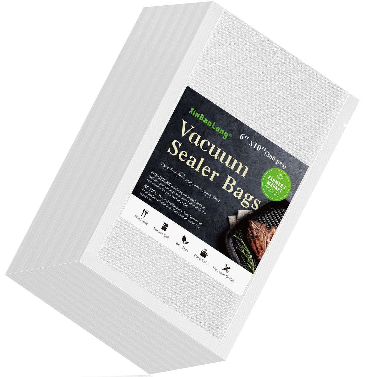 Vacuum Sealer Bags, 11"x16" Gallon, 8"x12" Quart, 6"x10" Pint, 150Pcs