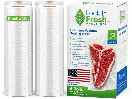Vacuum Sealer Bags for Food, Heavy Duty Food Saver Bag Rolls