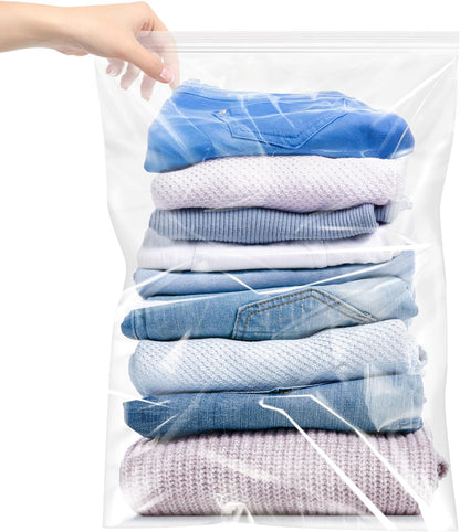 Yotelab Large 5 Gallon Plastic Zipper Storage Bags, 18x24 Inch, 12Pcs