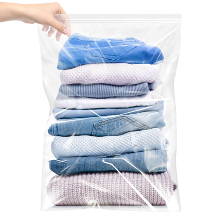 Yotelab Large 5 Gallon Plastic Zipper Storage Bags, 18x24 Inch, 12Pcs