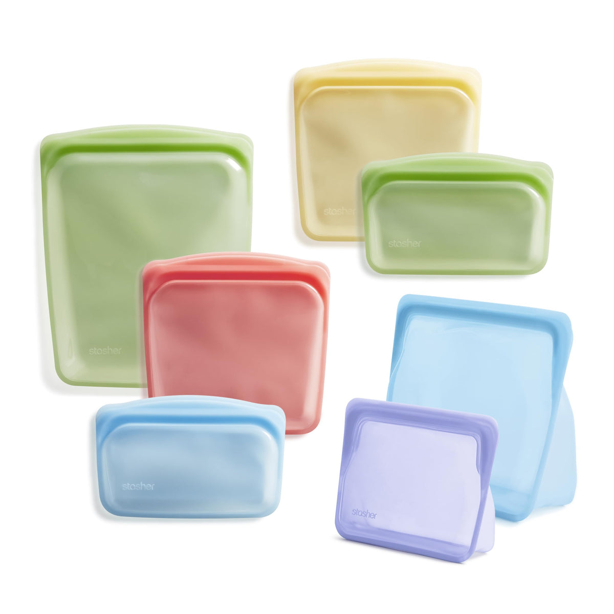 Stasher Premium Reusable Silicone Bag, Stand-Up Mega, Clear, 104 oz