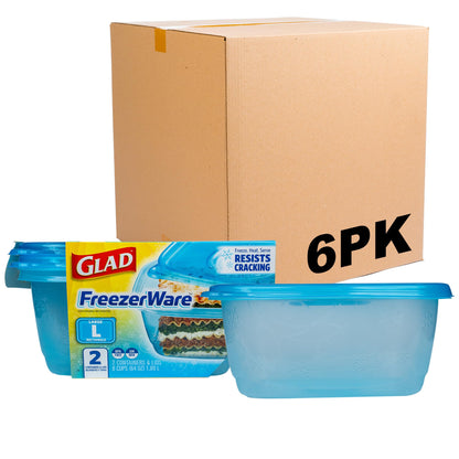 Glad GladWare FreezerWare Food Storage Containers, 24 Oz, 4 Count