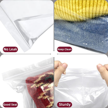 Yotelab Large 5 Gallon Plastic Zipper Storage Bags, 18x24 Inch, 12Pcs