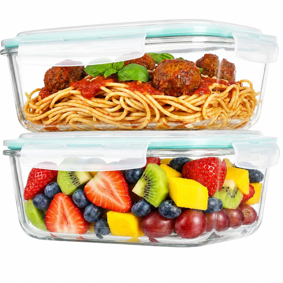 10 Piece Glass Food Storage Containers with Lids, Meal Prep Containers Set