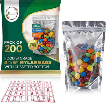 50 PCS 1 Gallon Mylar Bags for Long Term Food Storage