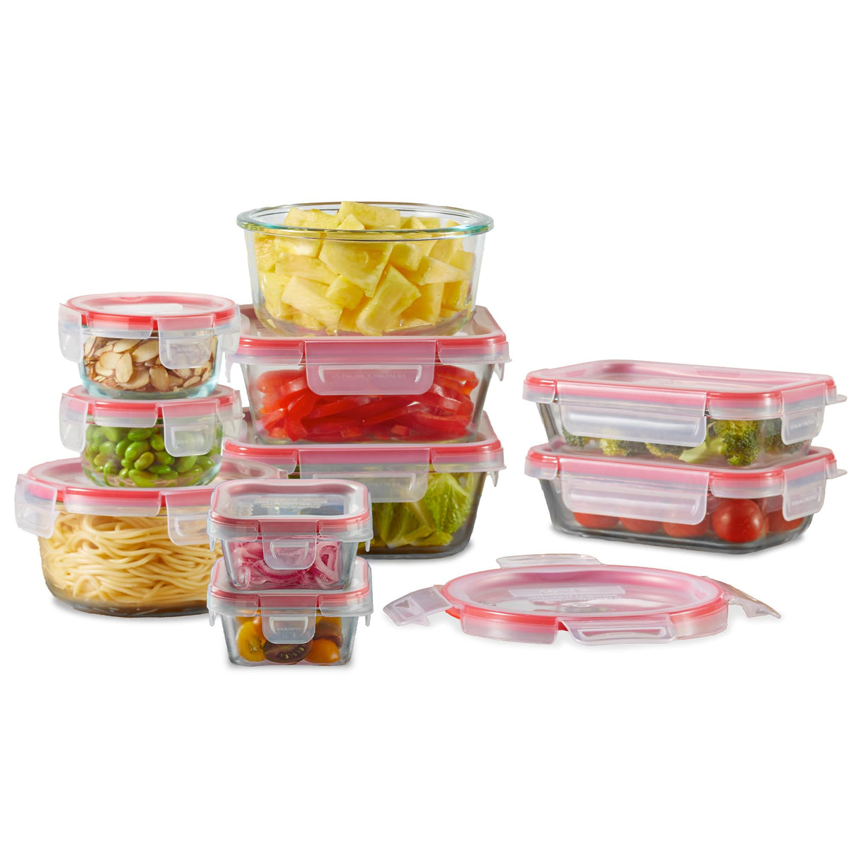 Pyrex Freshlock (10-Pack) Mixed Sizes Airtight Glass Food Storage Set