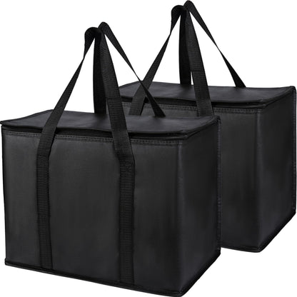 Bodaon Insulated Food Delivery Bag, XXXL Reusable Warming Bag, Black, 1Pk