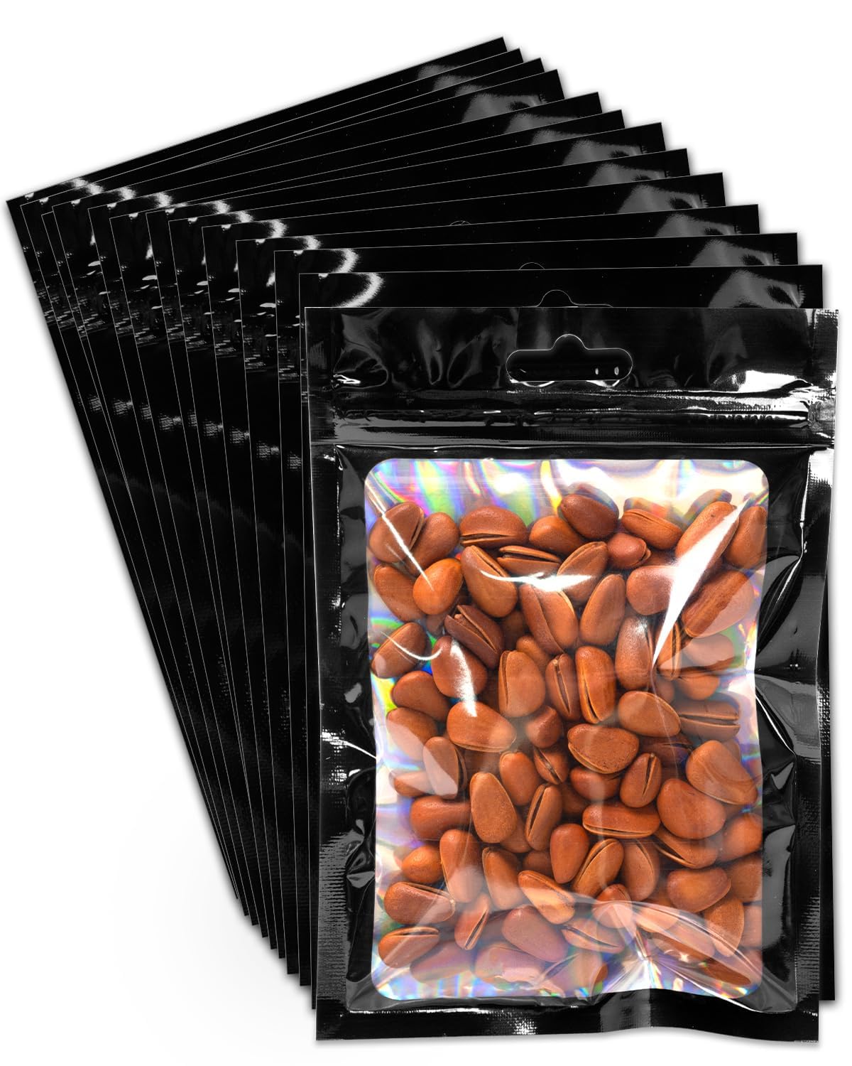 Gwybkq Resealable Bags for Food Storage 350 Pieces (4×6Inch Black)