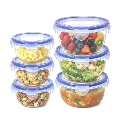 KIGI Food Storage Container Set, Airtight, Stackable, 0.7-8.3 Cup, 8 Pack