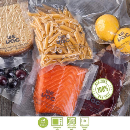Wevac Vacuum Sealer Bags 8x12" 100 Quart for Food Saver Vacuum Seal machine