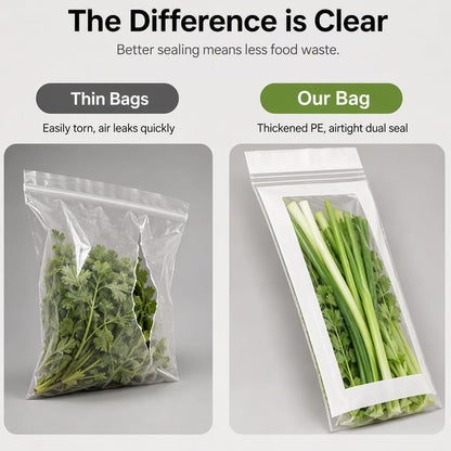 Thick Double Seal Food Storage Bags Long Sealed Bags For Vegetables (30)
