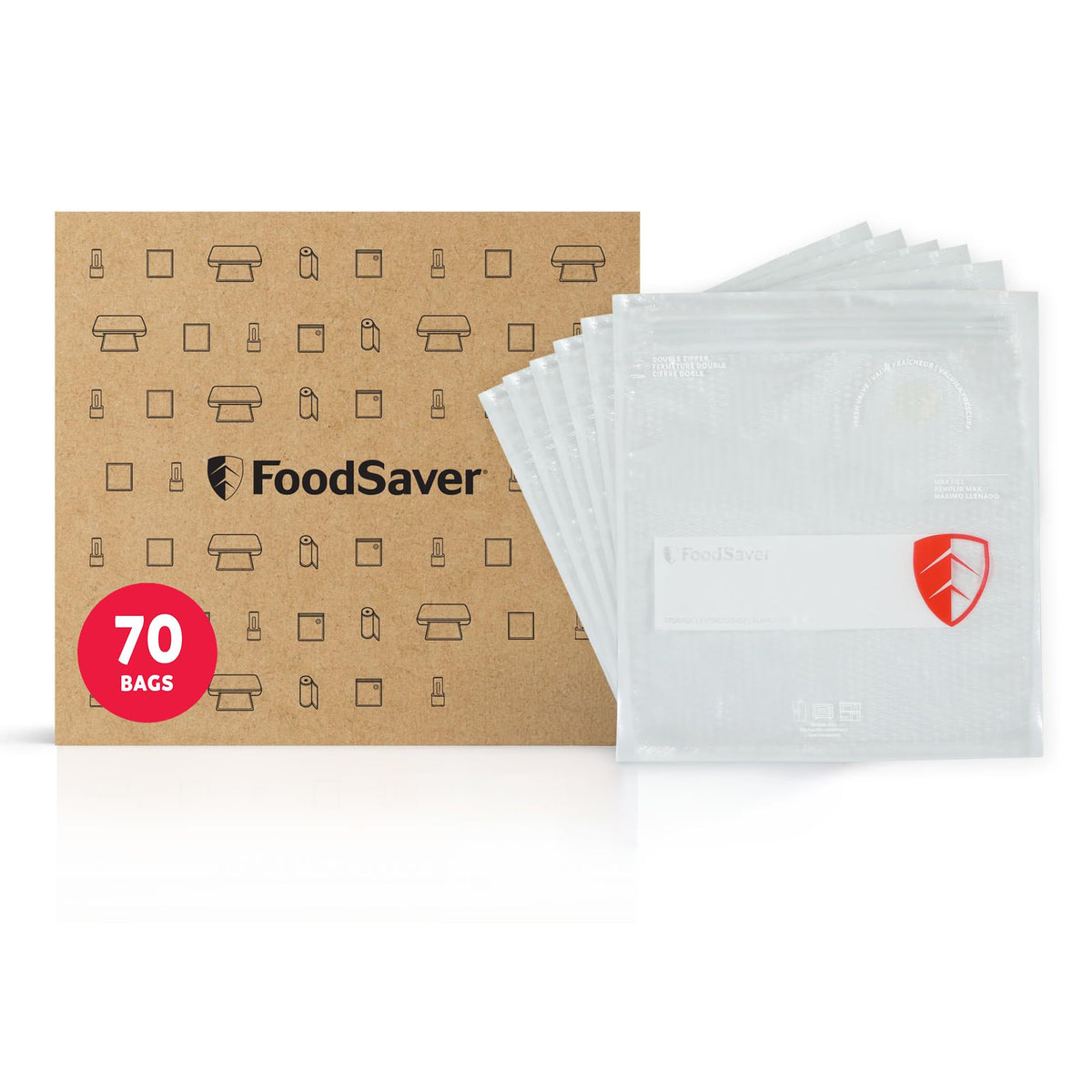 FoodSaver 1-Quart BPA-Free Multilayer Construction Vacuum Zipper Bags