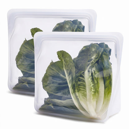 Stasher Premium Reusable Silicone Bag, Stand-Up Mega, Clear, 104 oz