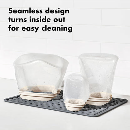 OXO Good Grips Silicone Reusable Bag - Stand-Up Quart (32 oz), Oat