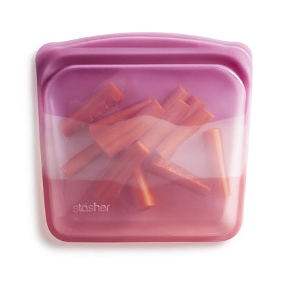 Stasher Premium Reusable Silicone Bag, Stand-Up Mega, Clear, 104 oz