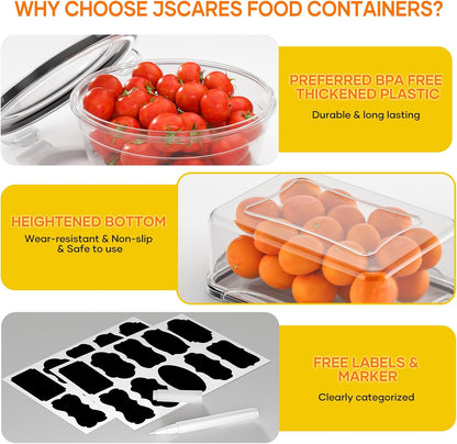 52 PCS Food Storage Containers with Lids Airtight (26 Lids & 26 Containers)