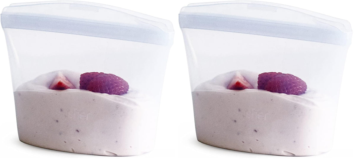 Stasher Premium Reusable Silicone Bag, Stand-Up Mega, Clear, 104 oz