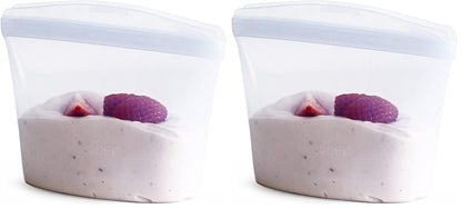 Stasher Premium Reusable Silicone Bag, Stand-Up Mega, Clear, 104 oz
