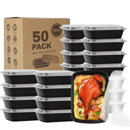 Ezalia 15 Pack- Meal Prep Containers 32oz, Plastic Food Prep Containers Reusable, Leakproof To Go Food Containers with Lids, BPA-Free, Microwave/Dishwasher/Freezer Safe