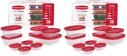 Rubbermaid EasyStore Containers, 44-Piece Set, Food Storage Containers with Lids