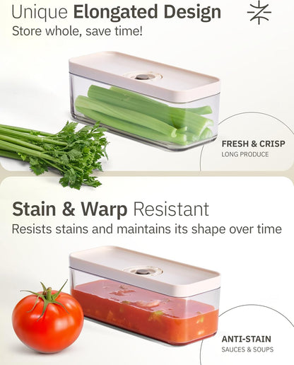 5pcs Vacuum Containers for Food Storage with Compact Vacuum Sealer