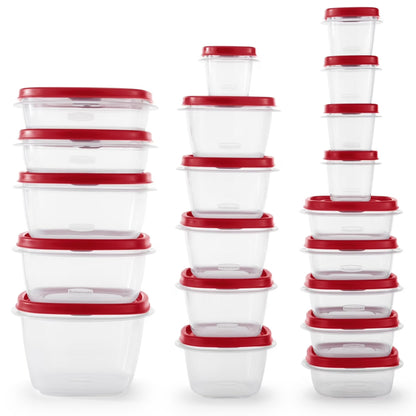 Rubbermaid EasyStore Containers, 44-Piece Set, Food Storage Containers with Lids