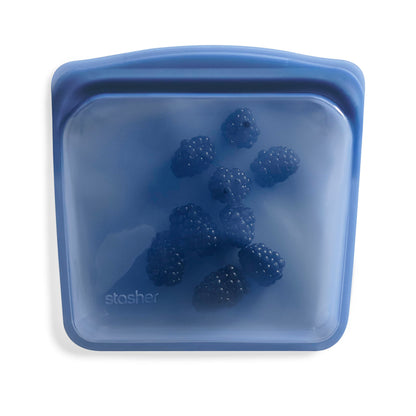 Stasher Premium Reusable Silicone Bag, Stand-Up Mega, Clear, 104 oz