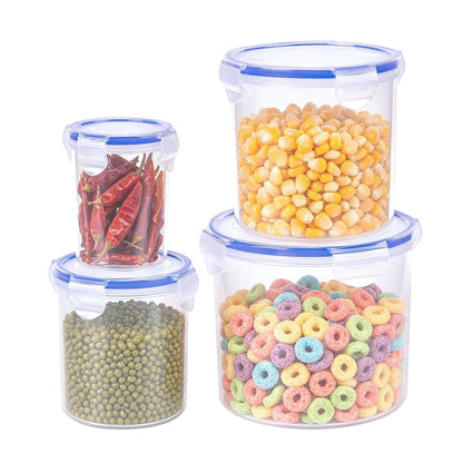 KIGI Food Storage Container Set, Airtight, Stackable, 0.7-8.3 Cup, 8 Pack