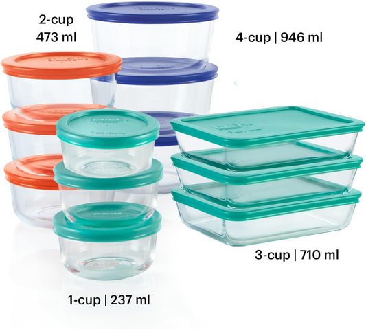 Pyrex Simply Store (12-Pack) Glass Food Storage Containers Set