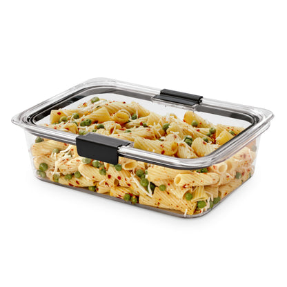 Rubbermaid Brilliance BPA Free Airtight Food Storage Containers with Lids, Set of 4 (4.7 Cup) Ideal for Lunch, Meal Prep, and Leftovers