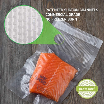Wevac Vacuum Sealer Bags 8x12" 100 Quart for Food Saver Vacuum Seal machine