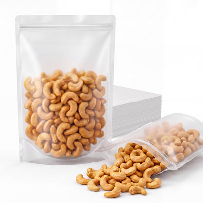 FireKylin 100Pcs Resealable Stand Up Bags, Clear 3.9"x5.9" Food Pouches