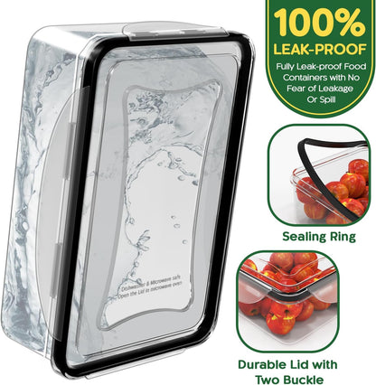 56 PCS Food Storage Containers with Lids Airtight (28 Boxes - 28 Lids)
