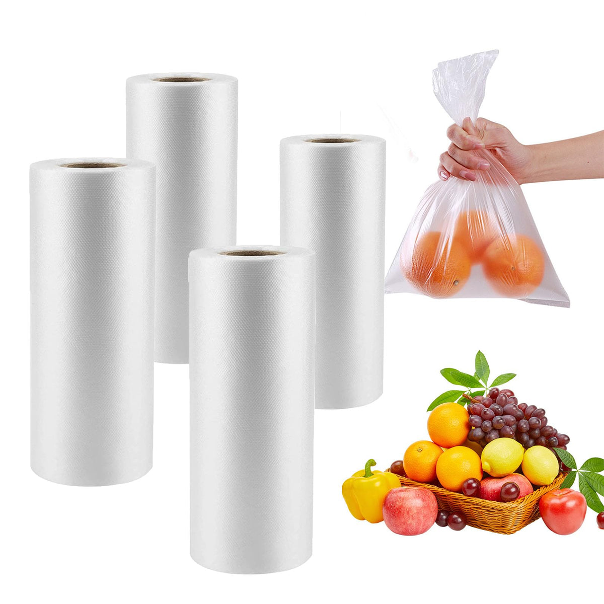 CLASSY Large 14" x 20" 350 Bag/Roll Plastic Food Storage Bags