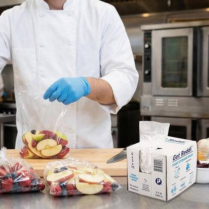 Inteplast PB060315 3.5 qt Capacity, 15" Length x 6" Width x 3" Gusset, Food and Utility Poly Bag (Case of 1,000), Single Use