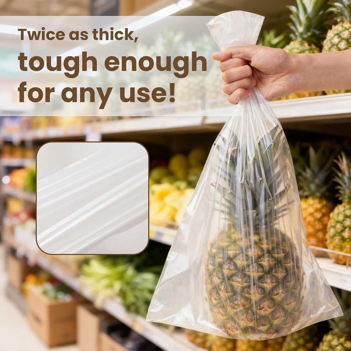 9 * 14''Compostable Food Storage Bags Freezer and Leak Proof for Bread, Dough, Injera, Fruit,Veg