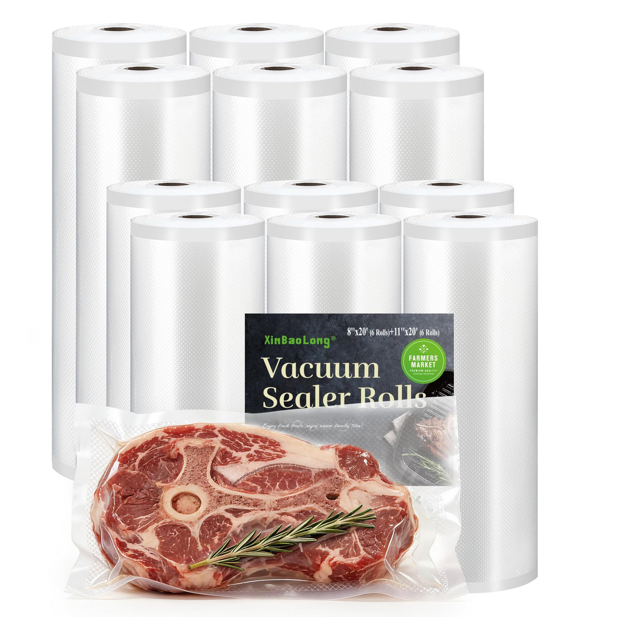 Vacuum Sealer Bags For Food 6 Pack, Kitchen Essentials, Sandwich Bags