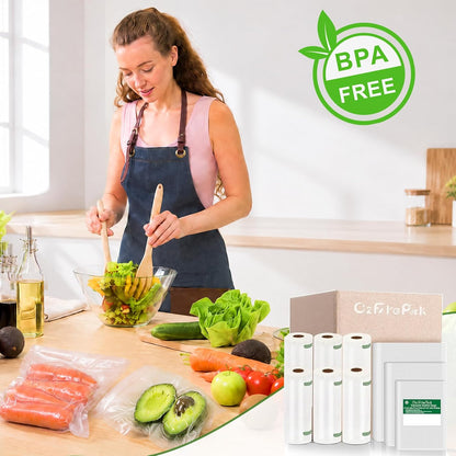O2frepak 2Pack Vacuum Sealer Bags Rolls 11"x50' for Food Storage